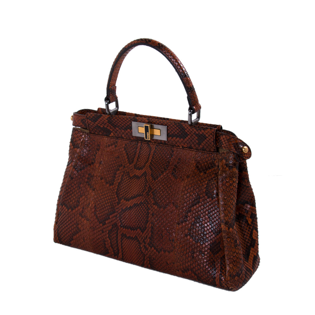 Fendi Python Medium Peekaboo Bag Bags Fendi - Shop authentic new pre-owned designer brands online at Re-Vogue