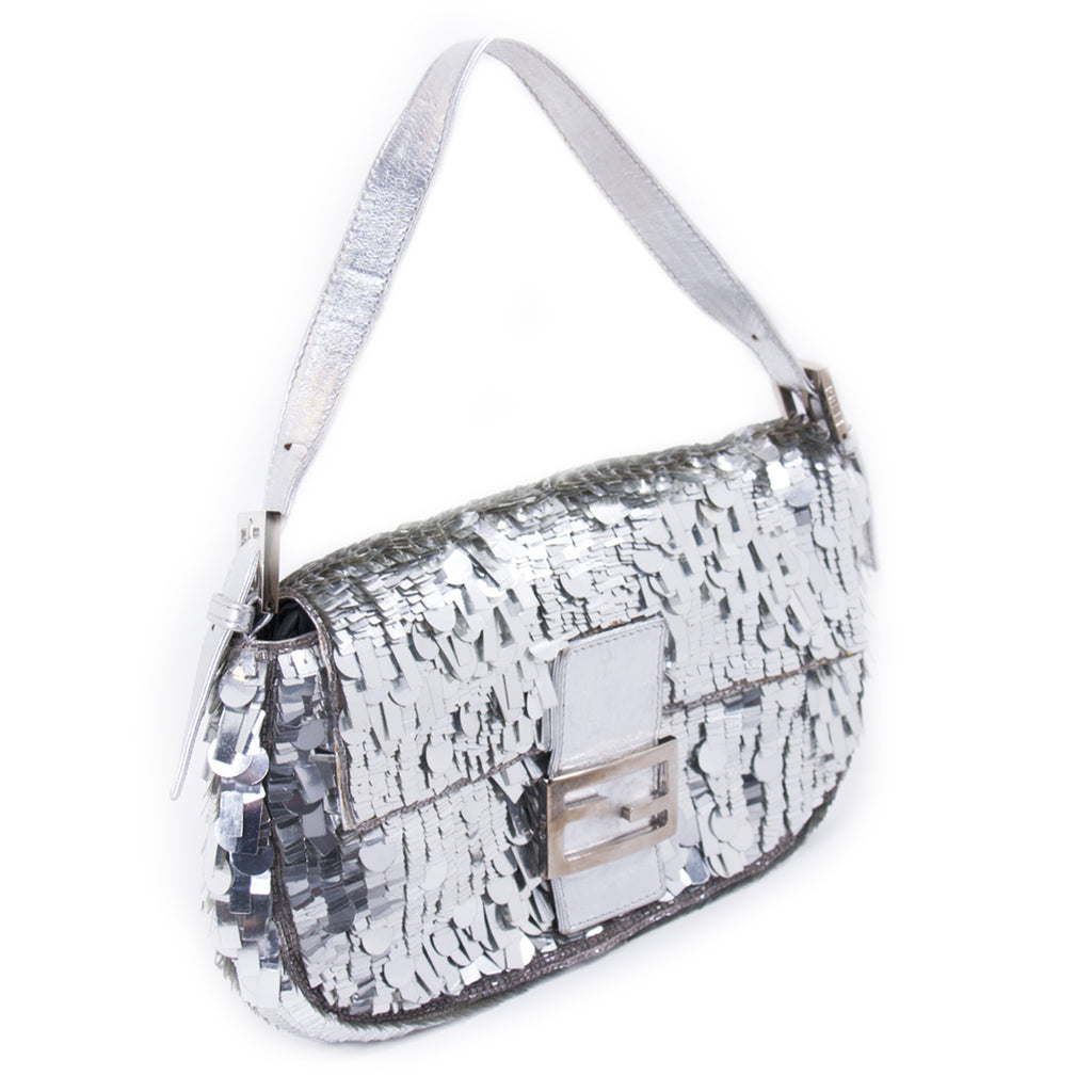 Fendi Silver Sequin Baguette Bags Fendi - Shop authentic new pre-owned designer brands online at Re-Vogue