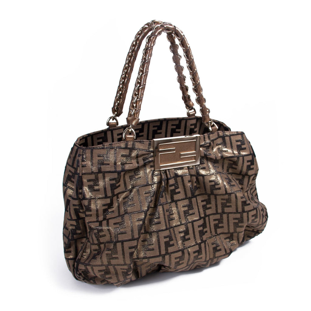 Fendi Mia Large Zucca Metallic Canvas Bag Bags Fendi - Shop authentic new pre-owned designer brands online at Re-Vogue