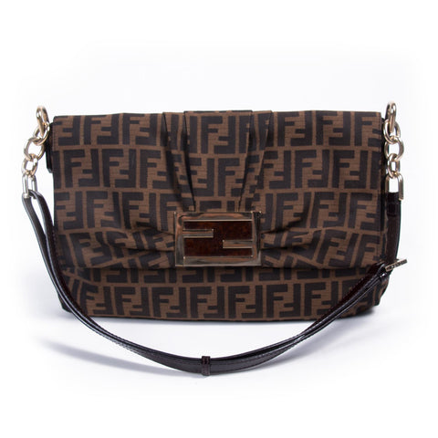 Fendi Mini Leather Baguette Shoulder Bag