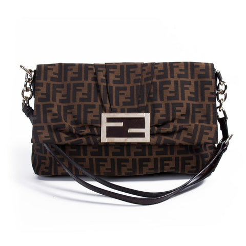 Fendi Wallet on Chain F Leather Shoulder Bag