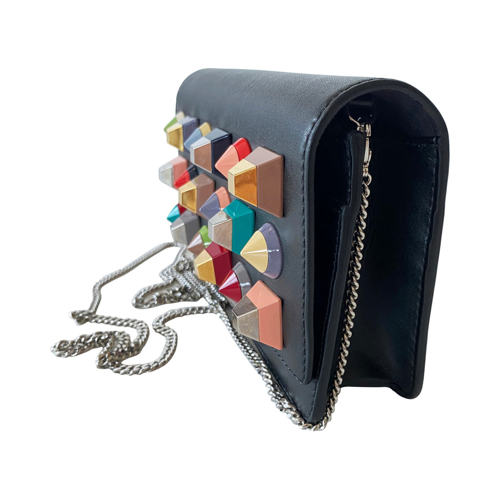 Fendi Studded Tube Wallet on Chain