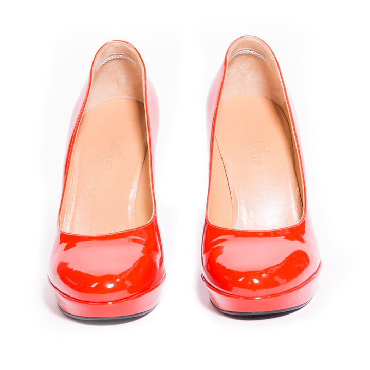 Hermes Red Leather Pumps - revogue