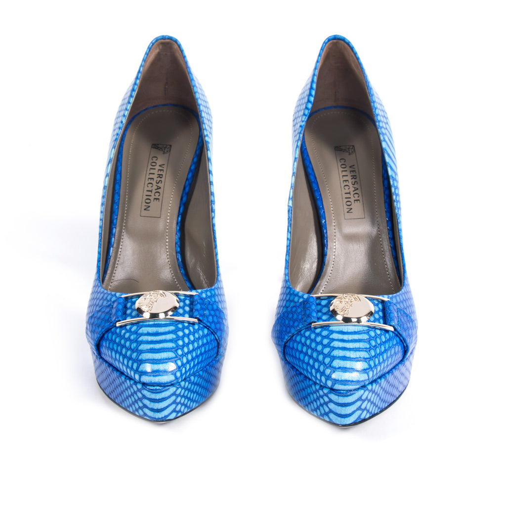 Versace Python Decollete Platform Shoes Versace - Shop authentic new pre-owned designer brands online at Re-Vogue