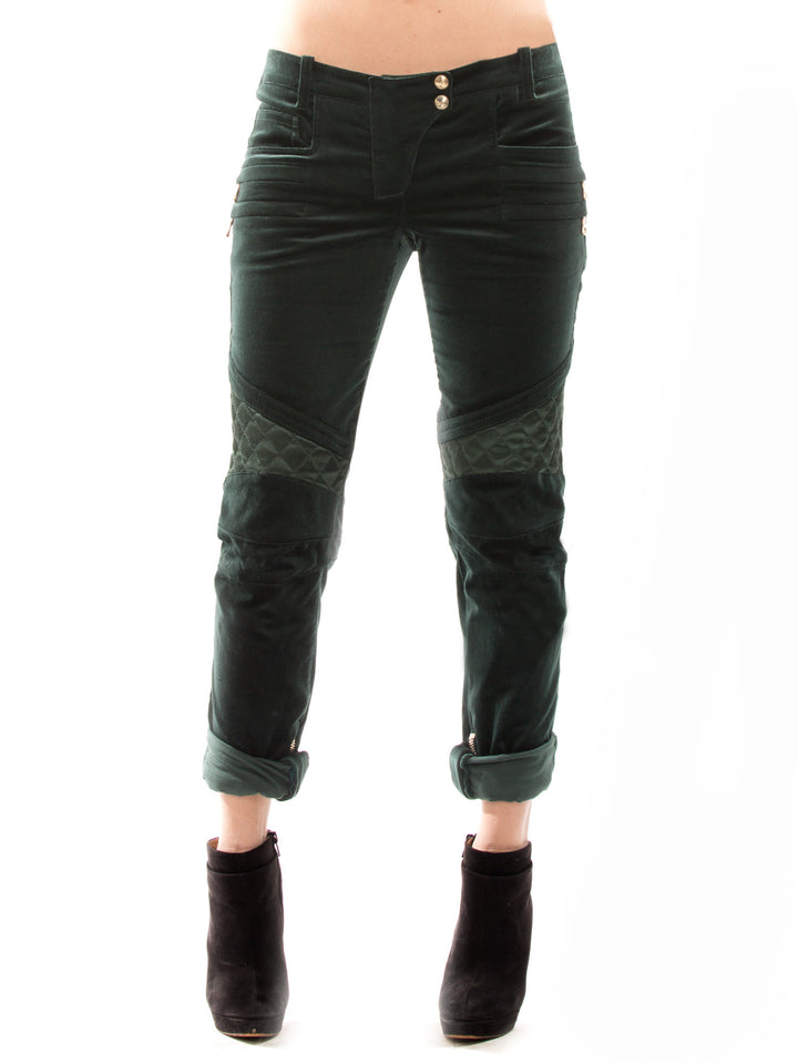 Balmain Green Velvet Pants - revogue