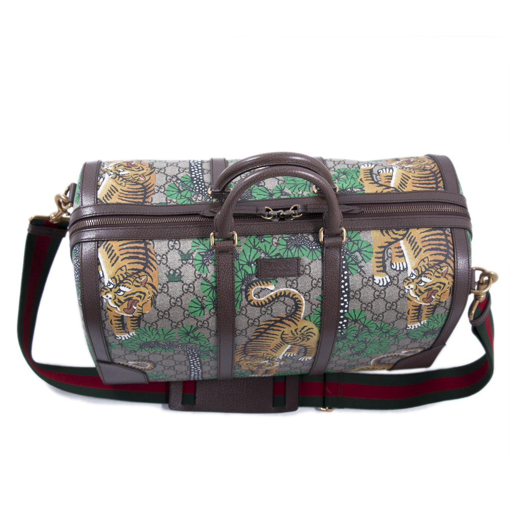 Gucci Bengal GG Supreme Weekender Duffle Bag Bags Gucci - Shop authentic new pre-owned designer brands online at Re-Vogue