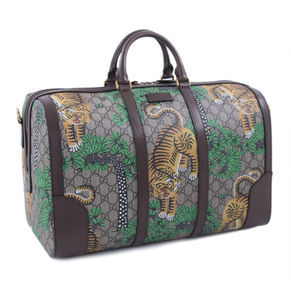 Gucci Bengal GG Supreme Weekender Duffle Bag Bags Gucci - Shop authentic new pre-owned designer brands online at Re-Vogue