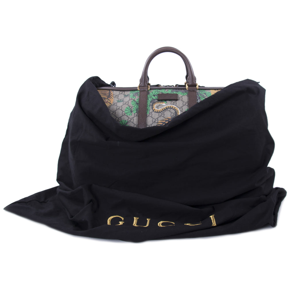 Gucci Bengal GG Supreme Weekender Duffle Bag Bags Gucci - Shop authentic new pre-owned designer brands online at Re-Vogue