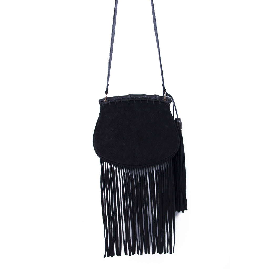 Gucci Nouveau Black Fringe Suede Bag Bags Gucci - Shop authentic new pre-owned designer brands online at Re-Vogue