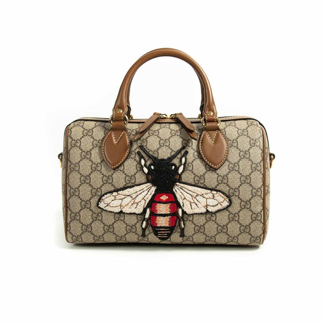 Gucci GG Supreme Embroidered Small Boston Bag Bags Gucci - Shop authentic new pre-owned designer brands online at Re-Vogue