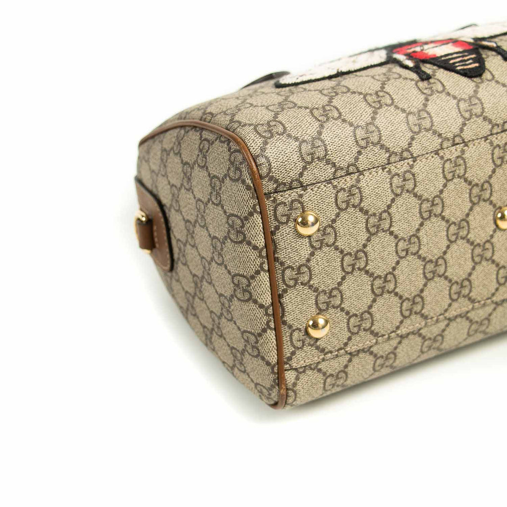 Gucci GG Supreme Embroidered Small Boston Bag Bags Gucci - Shop authentic new pre-owned designer brands online at Re-Vogue