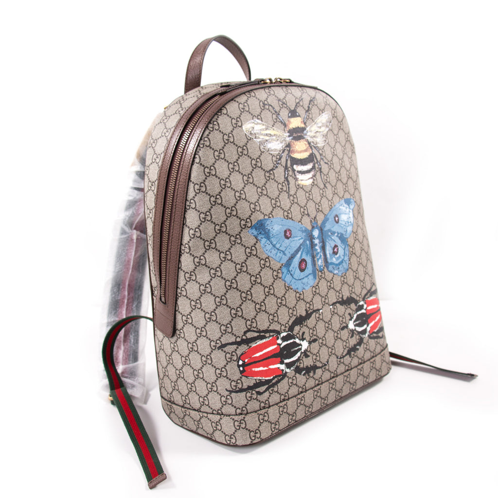 Gucci Supreme GG Insect Backpack Bags Gucci - Shop authentic new pre-owned designer brands online at Re-Vogue