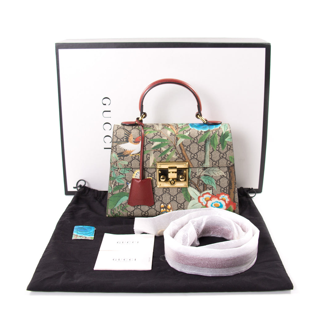 Gucci GG Supreme Tian Padlock Top Handle Bag Bags Gucci - Shop authentic new pre-owned designer brands online at Re-Vogue