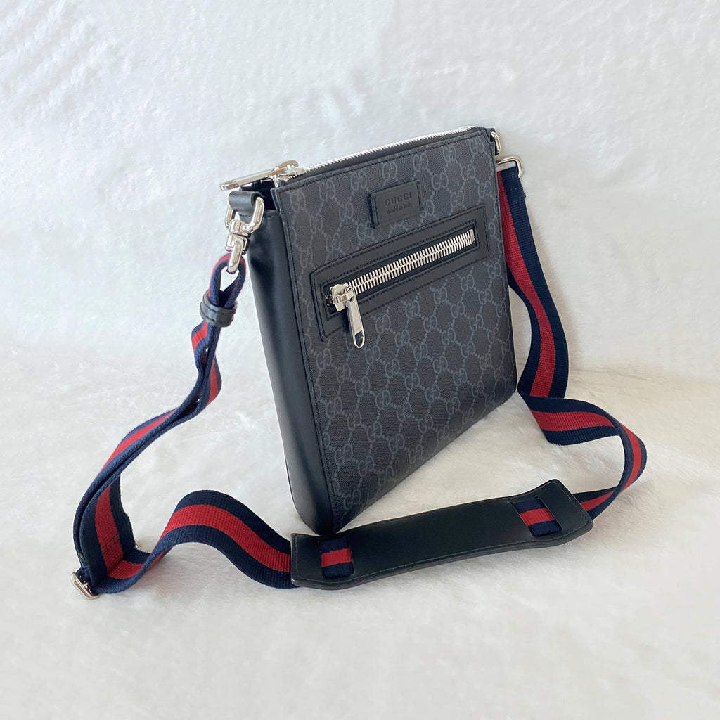 Gucci GG Leather Messenger Bag