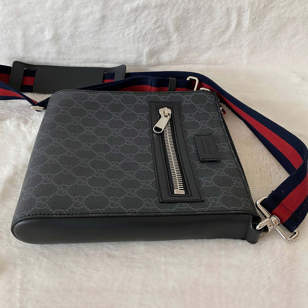 Gucci GG Leather Messenger Bag