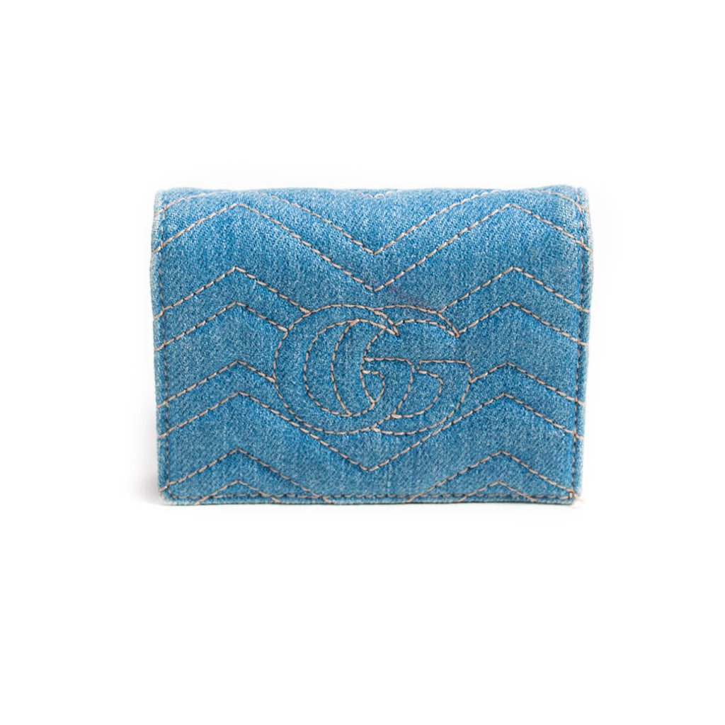 Gucci GG Marmont Denim Wallet Accessories Gucci - Shop authentic new pre-owned designer brands online at Re-Vogue