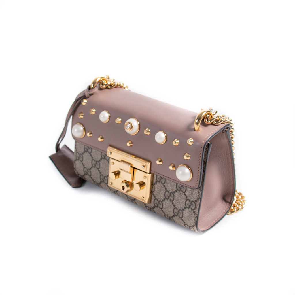 Gucci Studded Padlock Shoulder Bag Bags Gucci - Shop authentic new pre-owned designer brands online at Re-Vogue