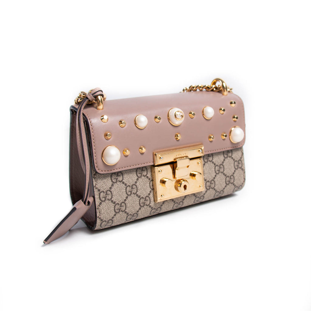 Gucci Studded Padlock Shoulder Bag Bags Gucci - Shop authentic new pre-owned designer brands online at Re-Vogue