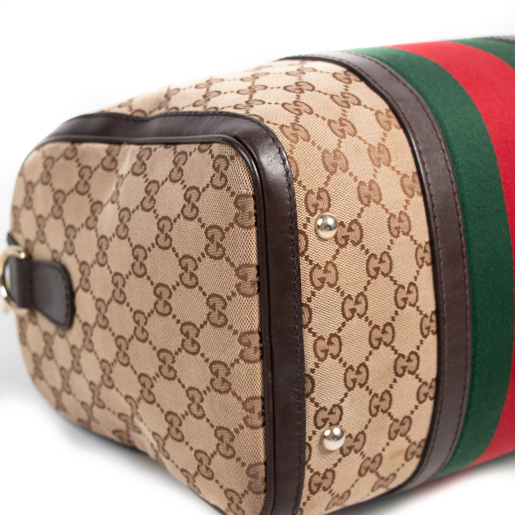 Gucci Vintage Web Boston Bag Bags Gucci - Shop authentic new pre-owned designer brands online at Re-Vogue