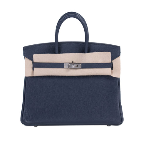 Hermès Birkin 35 Clemence Leather and Houndstooth Canvas