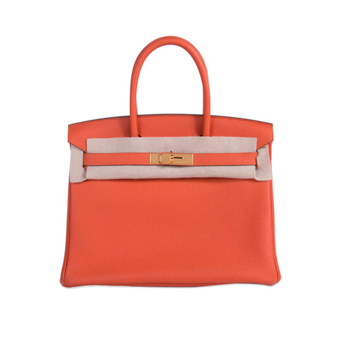 Hermès Birkin 35 Clemence Leather and Houndstooth Canvas