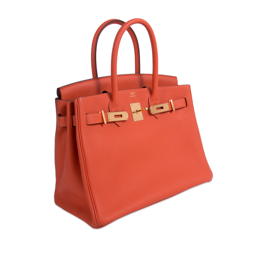 Hermès Birkin 30 Orange Togo Leather Bags Hermès - Shop authentic new pre-owned designer brands online at Re-Vogue