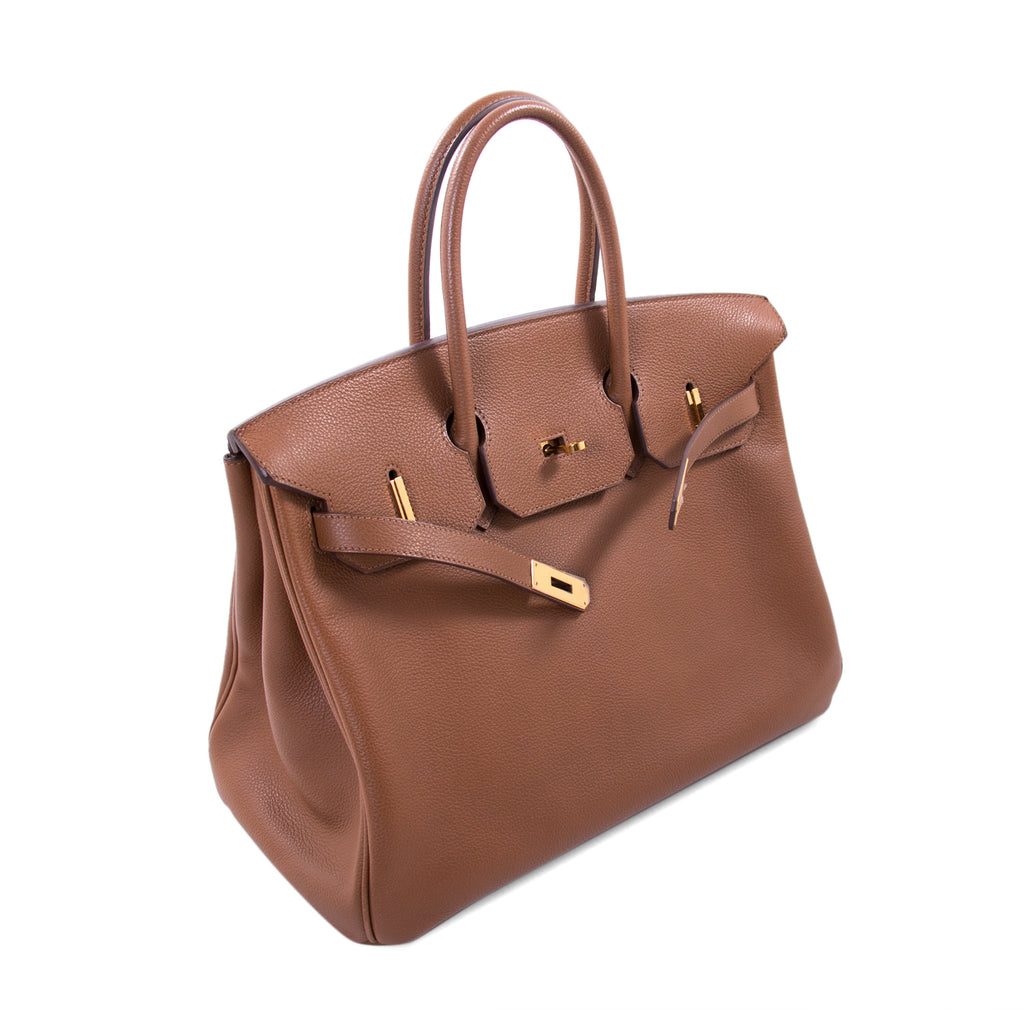 Hermès Birkin 35 Gold Epsom Leather Bags Hermès - Shop authentic new pre-owned designer brands online at Re-Vogue