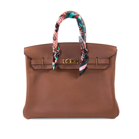 Hermès Birkin 35 Clemence Leather and Houndstooth Canvas
