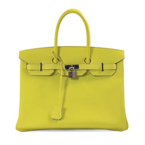 Hermès Birkin 35 Clemence Leather and Houndstooth Canvas