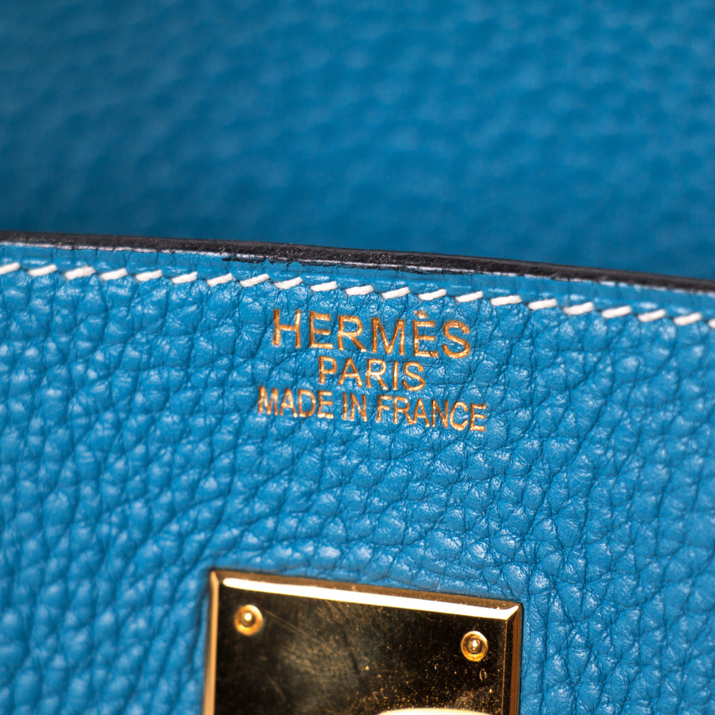 Hermès Birkin 40 Bleu Jean Clemence Bags Hermès - Shop authentic new pre-owned designer brands online at Re-Vogue