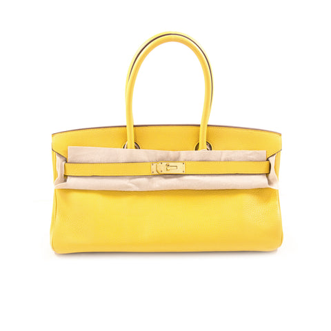 Hermès Birkin 35 Clemence Leather and Houndstooth Canvas