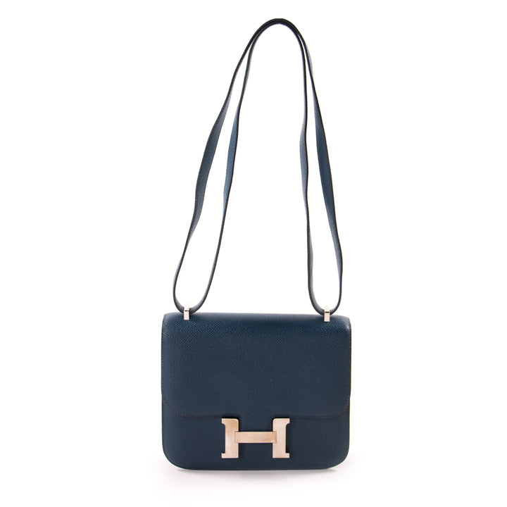 Hermès Mini Constance 18 Navy Blue Epsom Bags Hermès - Shop authentic new pre-owned designer brands online at Re-Vogue