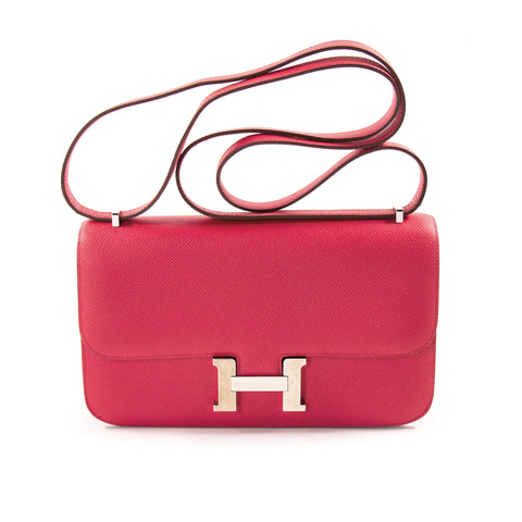 Hermès Kelly 25 Retourne Rouge Grenat Swift