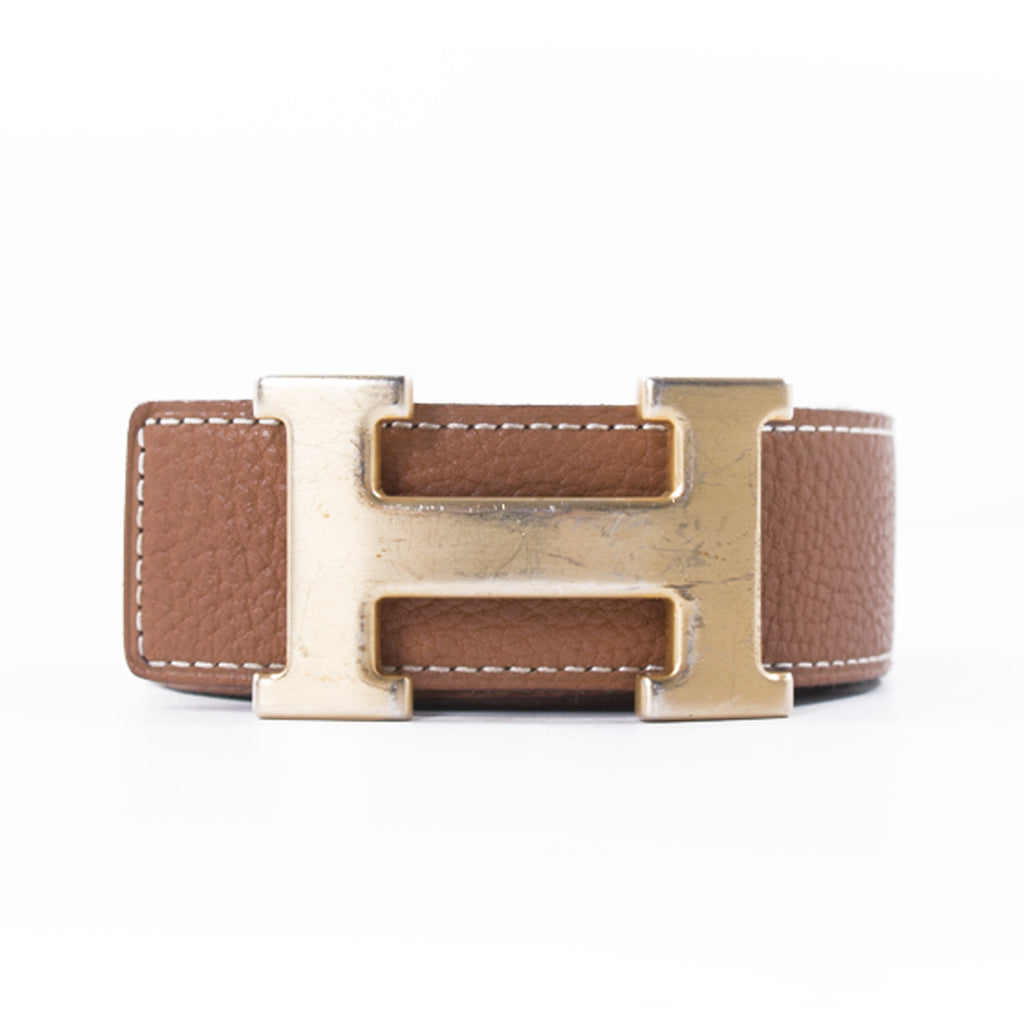 Hermès Tan and Black Reversible H Belt Accessories Hermès - Shop authentic new pre-owned designer brands online at Re-Vogue