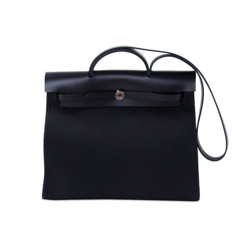 Hermès Birkin 35 Clemence Leather and Houndstooth Canvas