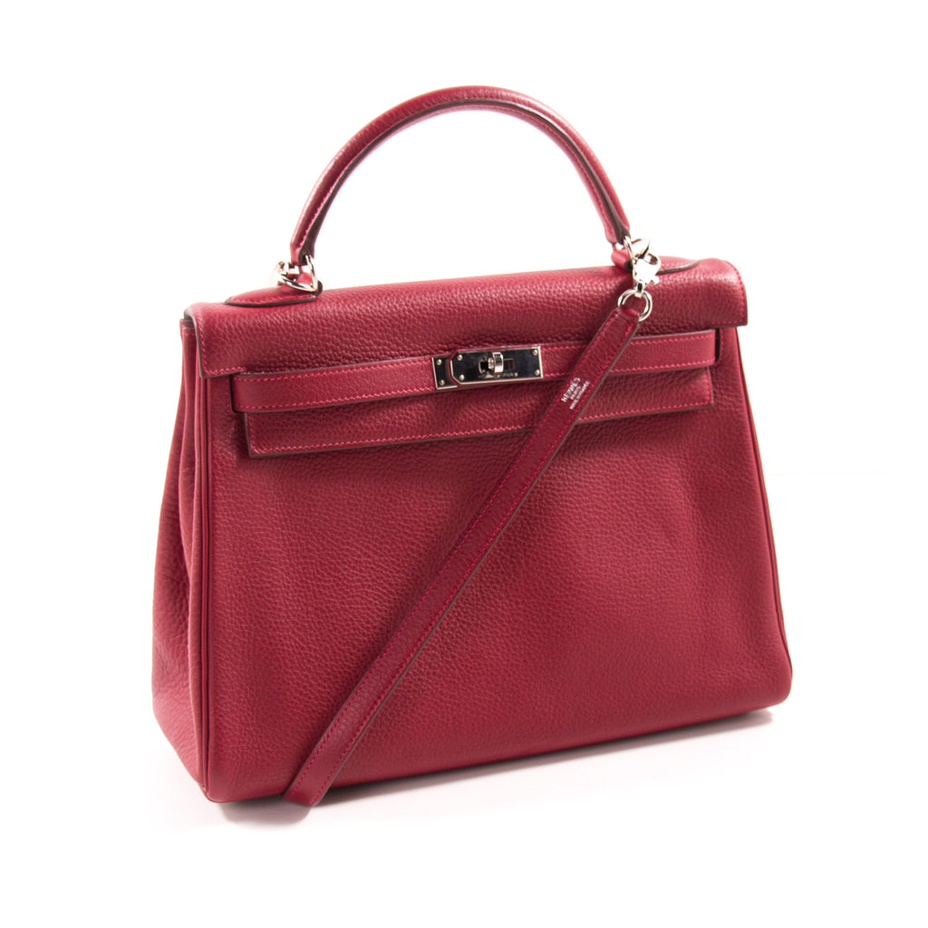 Hermès Kelly 32 Rouge Casaque Clemence Bags Hermès - Shop authentic new pre-owned designer brands online at Re-Vogue