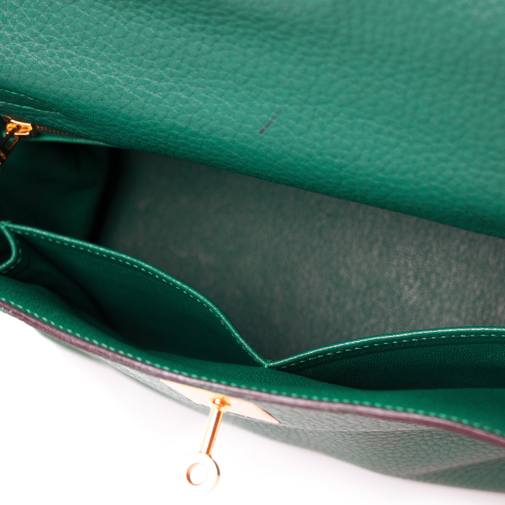 Hermès Kelly 28 Retourne Malachite Clemence Bags Hermès - Shop authentic new pre-owned designer brands online at Re-Vogue