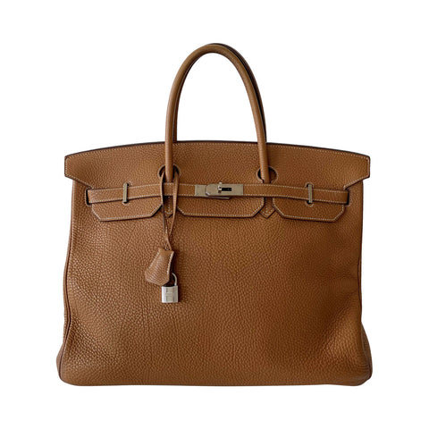 Hermès Birkin 35 Clemence Leather and Houndstooth Canvas