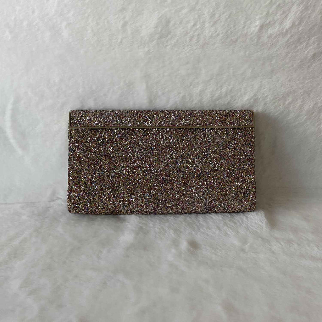 Jimmy Choo Glitter Flap Clutch