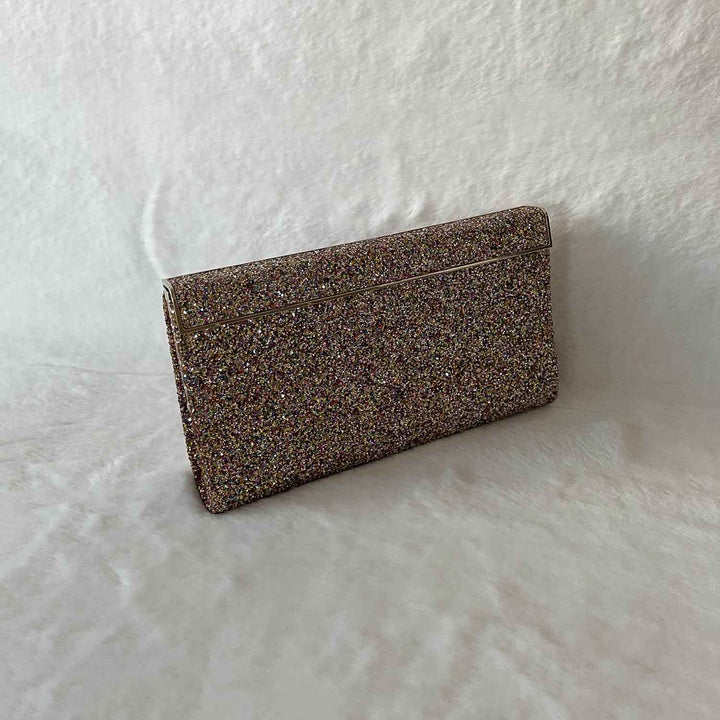 Jimmy Choo Glitter Flap Clutch