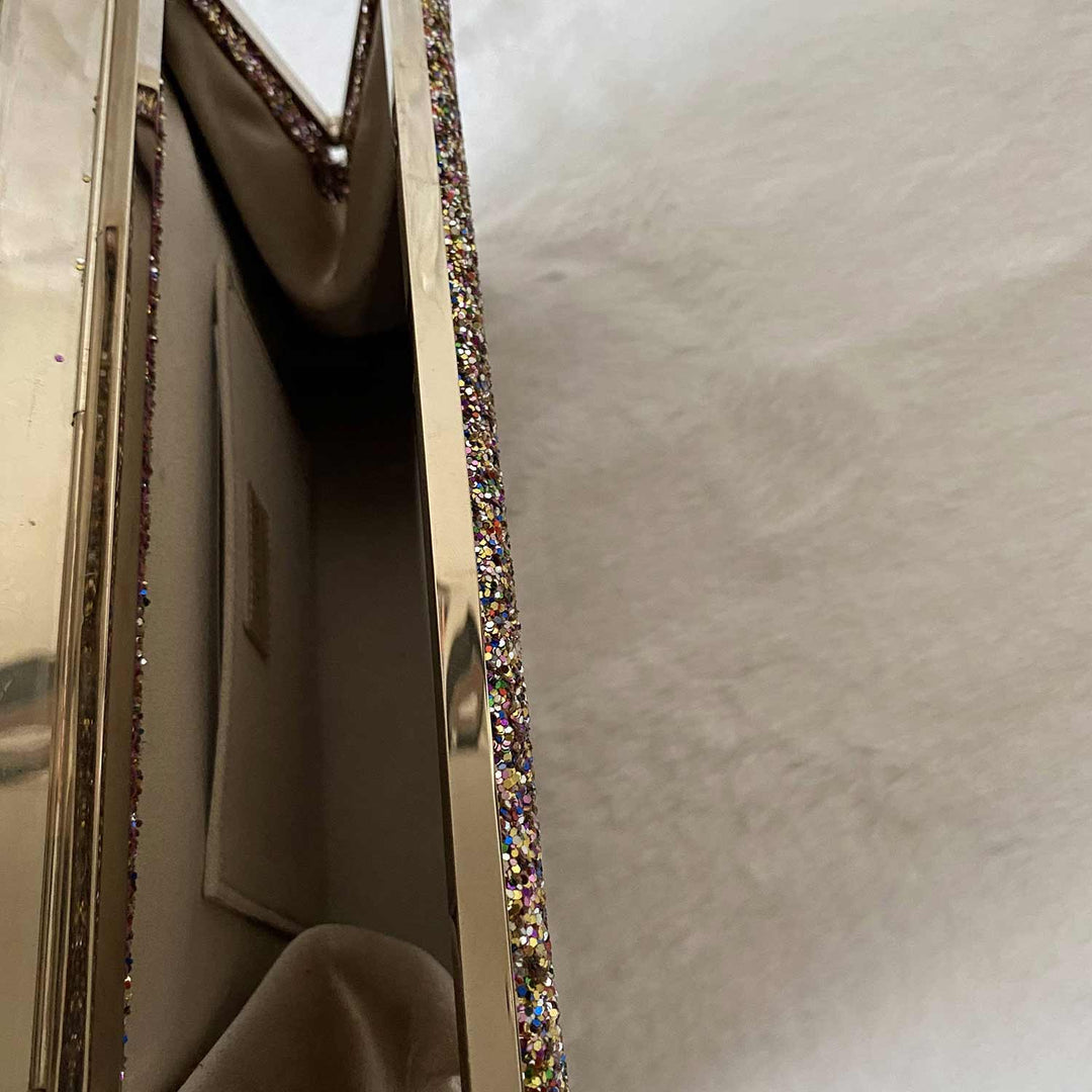 Jimmy Choo Glitter Flap Clutch