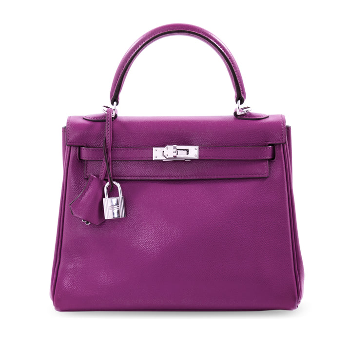 Hermès Kelly 25 Retourne Anemonie Courchevel Bags Hermès - Shop authentic new pre-owned designer brands online at Re-Vogue