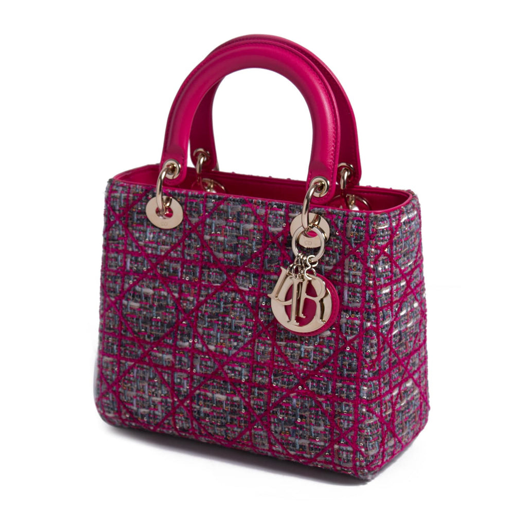 Christian Dior Tweed Medium Lady Dior Bags Dior - Shop authentic new pre-owned designer brands online at Re-Vogue