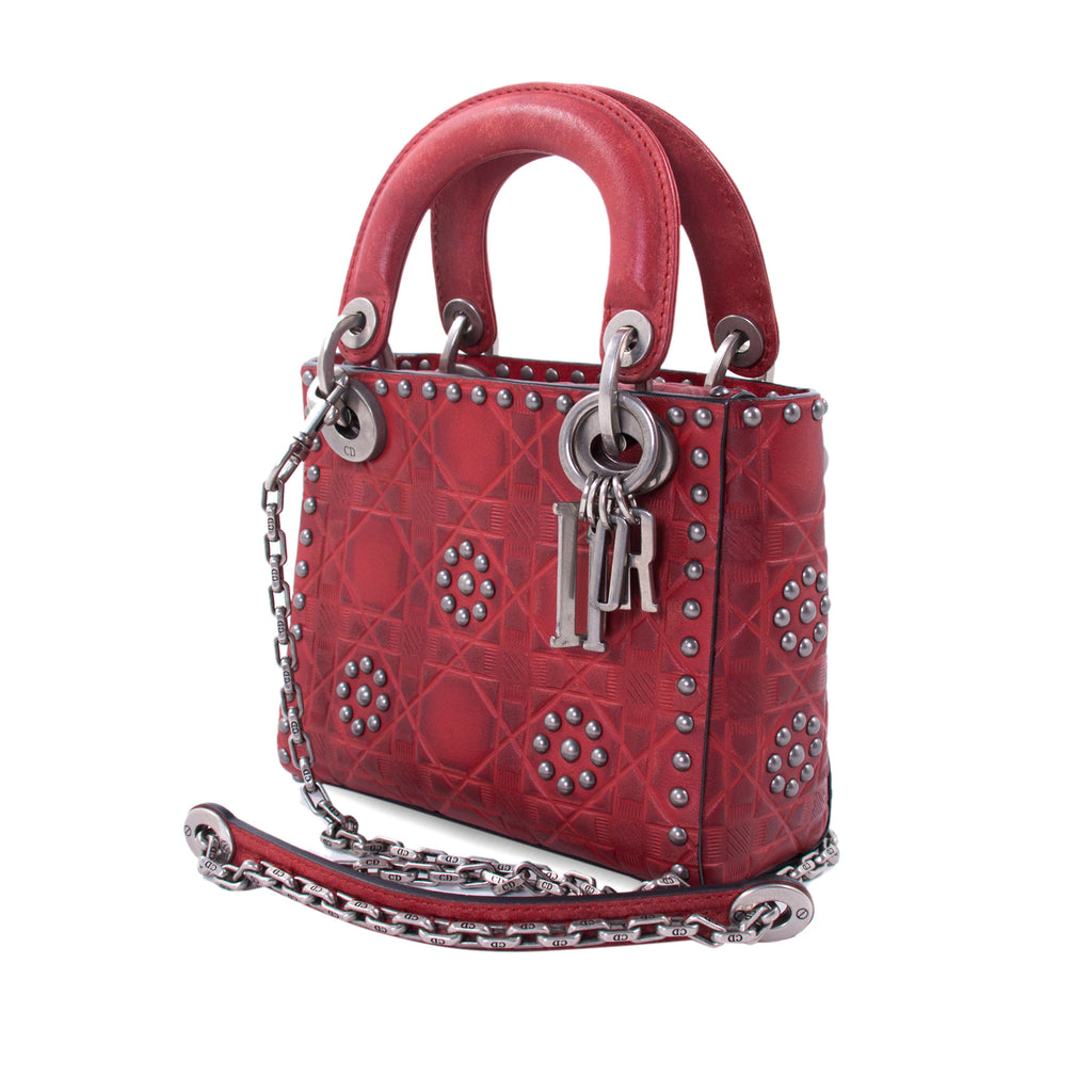 Christian Dior Studded Mini Lady Dior Bags Dior - Shop authentic new pre-owned designer brands online at Re-Vogue