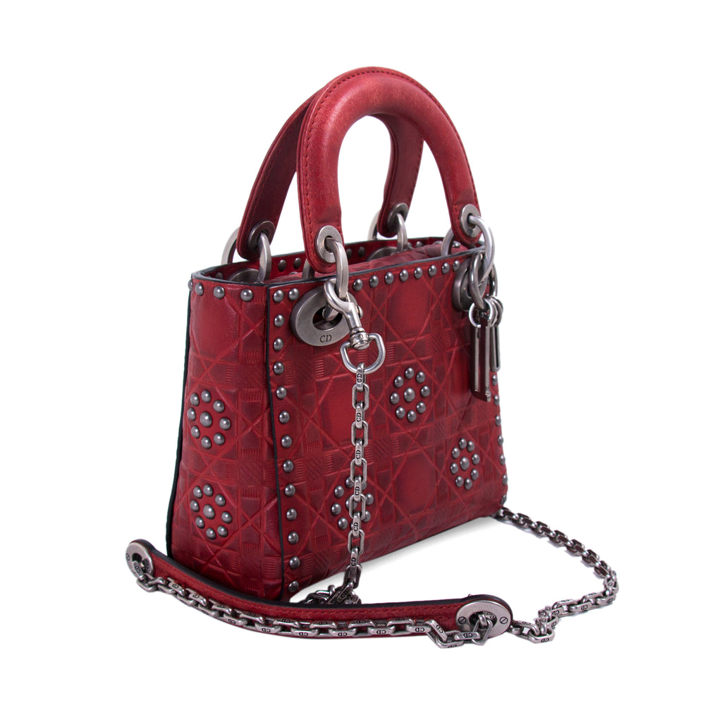 Christian Dior Studded Mini Lady Dior Bags Dior - Shop authentic new pre-owned designer brands online at Re-Vogue