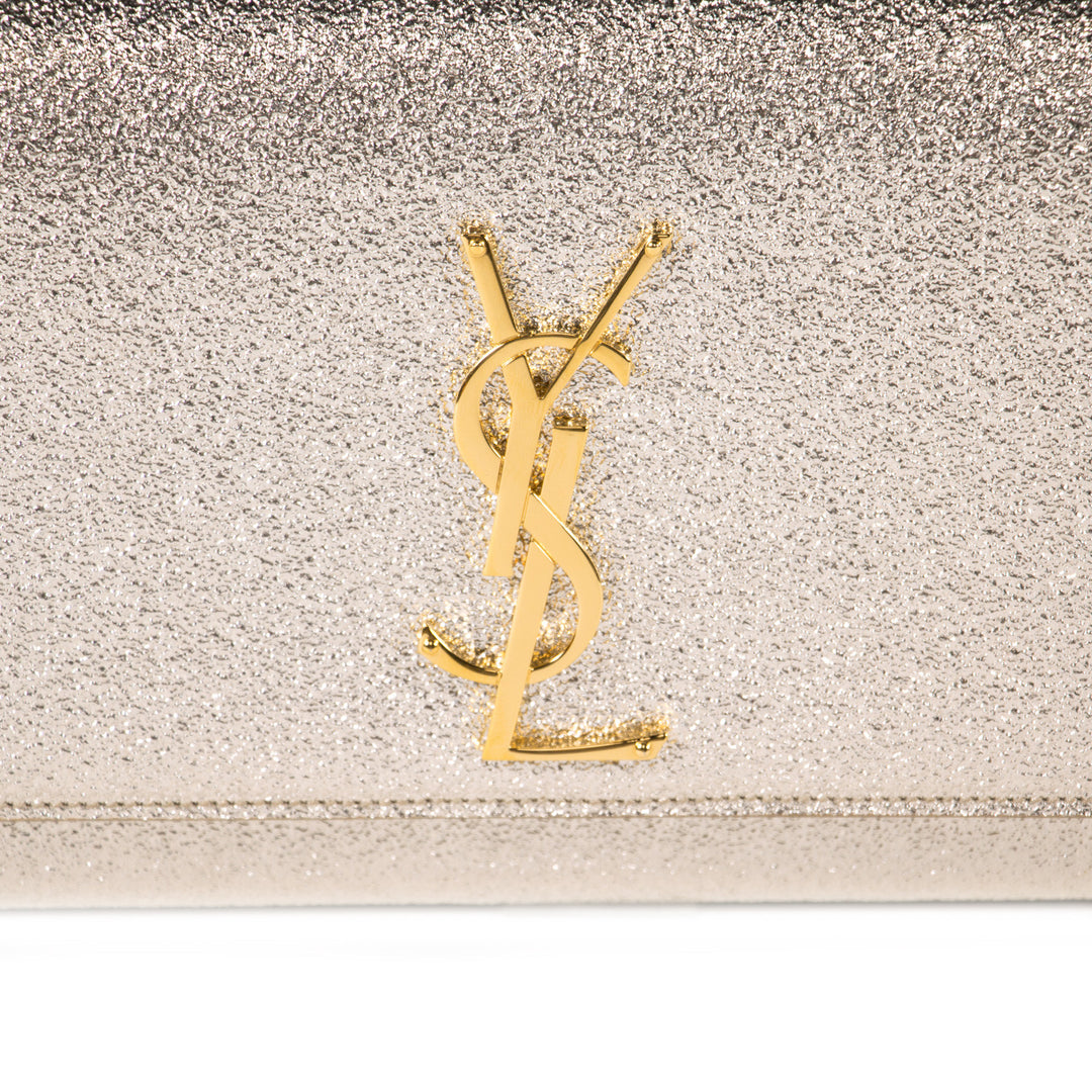 Saint Laurent Monogram Metallic Clutch Bags Yves Saint Laurent - Shop authentic new pre-owned designer brands online at Re-Vogue