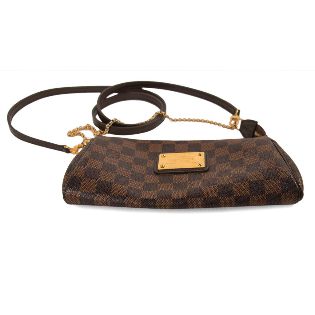 Louis Vuitton Damier Ebene Eva Clutch Bags Louis Vuitton - Shop authentic new pre-owned designer brands online at Re-Vogue