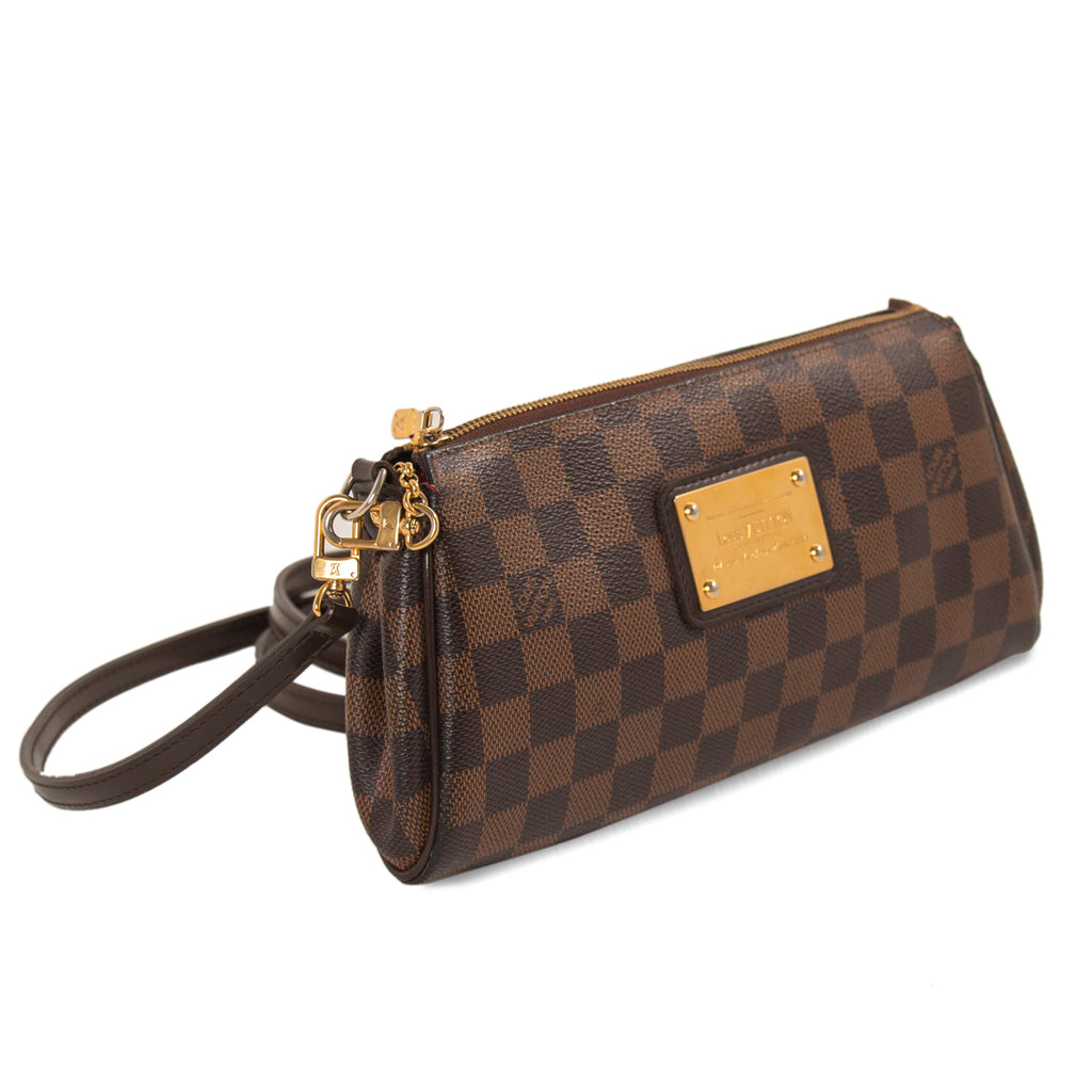 Louis Vuitton Damier Ebene Eva Clutch Bags Louis Vuitton - Shop authentic new pre-owned designer brands online at Re-Vogue