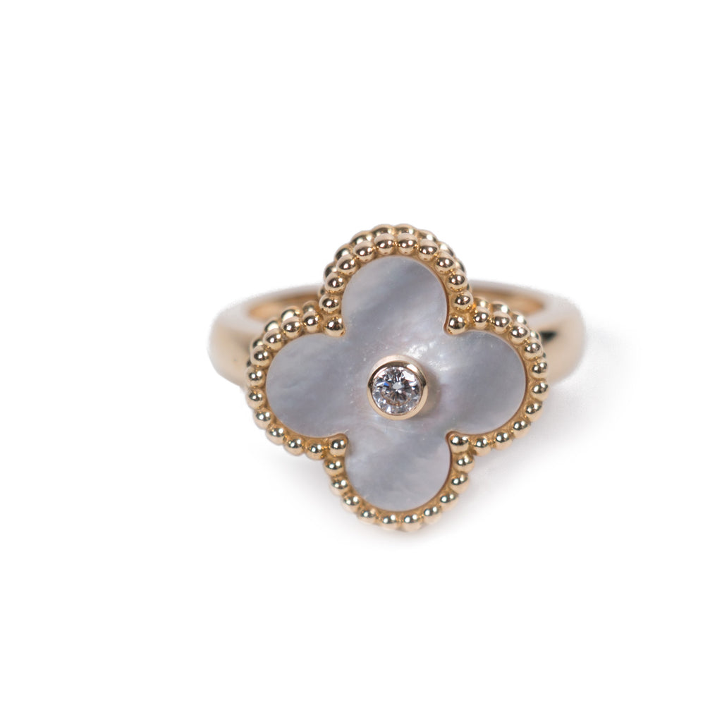 Van Cleef & Arpels Alhambra Diamond Ring Accessories Van Cleef & Arpels - Shop authentic new pre-owned designer brands online at Re-Vogue