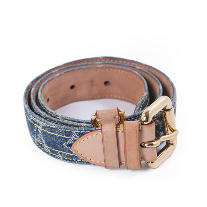 Louis Vuitton Monogram Denim Belt Accessories Louis Vuitton - Shop authentic new pre-owned designer brands online at Re-Vogue